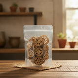 Lotus Root Node Piece (Nelumbo Nucifera) | The herb/berry/powder/fruit/root/bark that is in the black bowl, i would like it to shown in a plastic stand up resalable pouch that is clear.