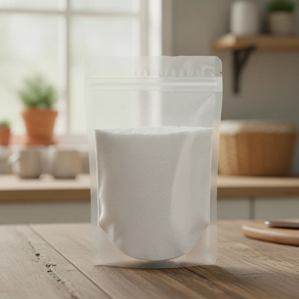 MSM Powder (Methylsulfonylmethane) | The herb/berry/powder/fruit/root/bark that is in the black bowl, i would like it to shown in a plastic stand up resalable pouch that is clear.