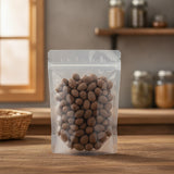 Malva Nut Whole (Sterculia Lychnophora) | The herb/berry/powder/fruit/root/bark/seeds that is in the black bowl, i would like it to shown in a plastic stand up resalable pouch that is clear.