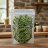 Mandrake Leaf Whole (Podophyllum Peltatum) | The herb/berry/powder/fruit/root/bark that is in the black bowl, i would like it to shown in a plastic stand up resalable pouch that is clear.