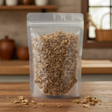 Marshmallow Root Cut (Althea Officinalis) | The herb/berry/powder/fruit/root/bark that is in the black bowl, i would like it to shown in a plastic stand up resalable pouch that is clear.