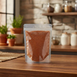 Mesquite Spice Blend | The herb/berry/powder/fruit/root/bark that is in the black bowl, i would like it to shown in a plastic stand up resalable pouch that is clear.