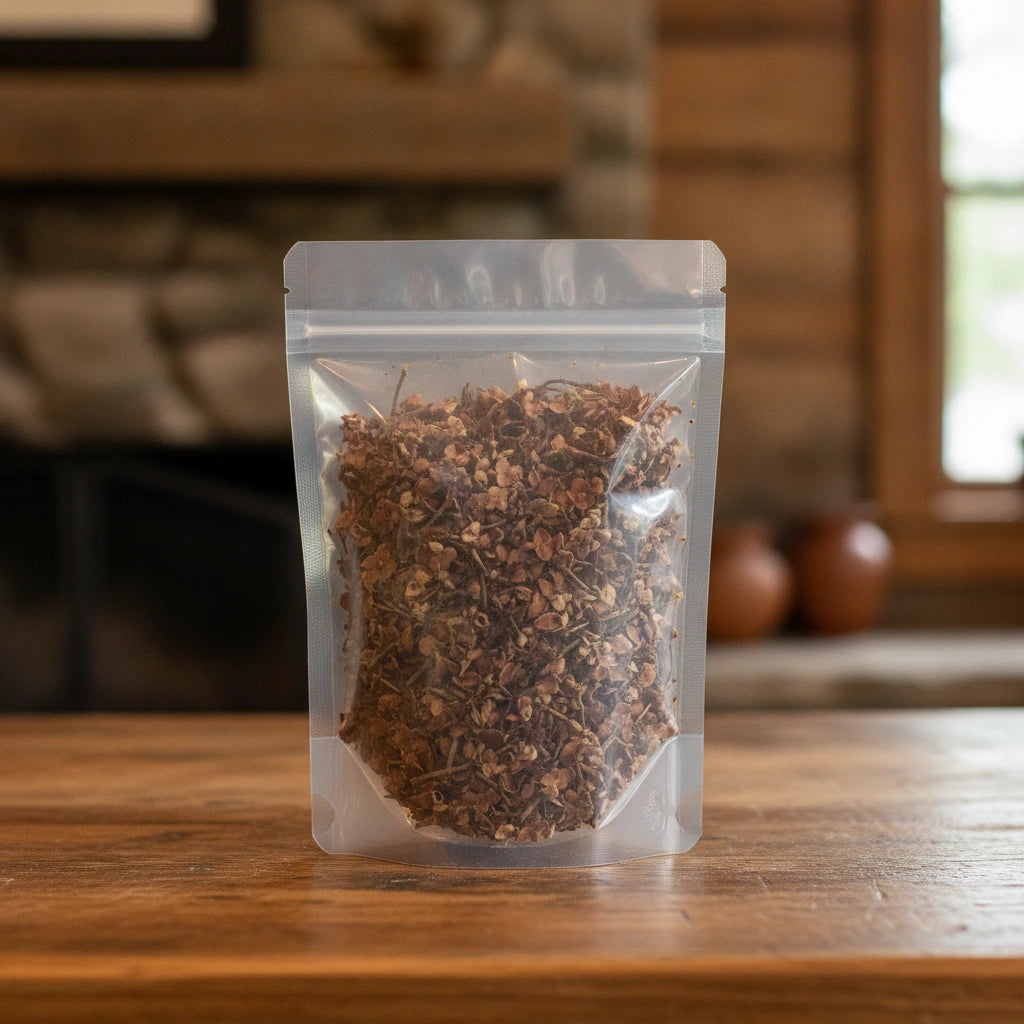 Mexican Tila Whole (Ternstroemia Pringlei) | The herb/berry/powder/fruit/root/bark that is in the black bowl, i would like it to shown in a plastic stand up resalable pouch that is clear.