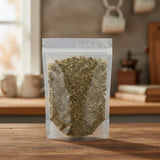 Motherwort Herb Cut (Leonurus Cardiaca) | The herb/berry/powder/fruit/root/bark that is in the black bowl, i would like it to shown in a plastic stand up resalable pouch that is clear.