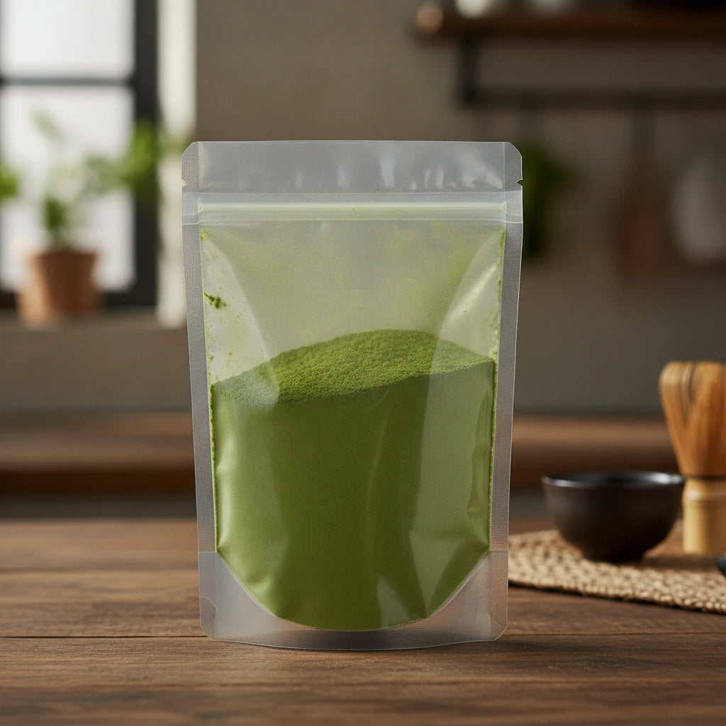 Neem Leaf Powder (Azadirachta Indica) | The herb/berry/powder/fruit/root/bark that is in the black bowl, i would like it to shown in a plastic stand up resalable pouch that is clear.