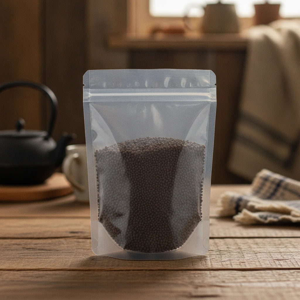 Perilla Seed Whole (Perilla Frutescens) | The herb/berry/powder/fruit/root/bark/seeds that is in the black bowl, i would like it to shown in a plastic stand up resalable pouch that is clear.