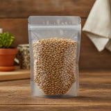 Prepared Rice Sprouts Whole (Oryza Sativa) | The herb/berry/powder/fruit/root/bark that is in the black bowl, i would like it to shown in a plastic stand up resalable pouch that is clear.