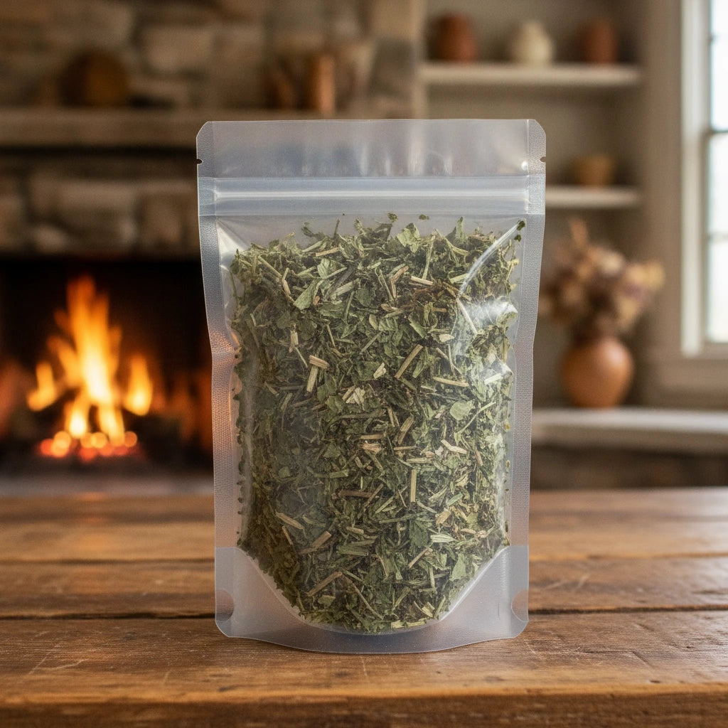 Prodigiosa Herb Cut (Brickellia Grandiflora) | The herb/berry/powder/fruit/root/bark that is in the black bowl, i would like it to shown in a plastic stand up resalable pouch that is clear.