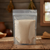 Psyllium Seed Powder (Plantago Ovata) | The herb/berry/powder/fruit/root/bark that is in the black bowl, i would like it to shown in a plastic stand up resalable pouch that is clear.