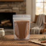 Pygeum Bark Powder (Prunus Africana) | The herb/berry/powder/fruit/root/bark that is in the black bowl, i would like it to shown in a plastic stand up resalable pouch that is clear.