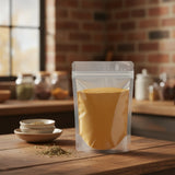 Quassia Wood Powder (Quassia Amara) | The herb/berry/powder/fruit/root/bark that is in the black bowl, i would like it to shown in a plastic stand up resalable pouch that is clear.