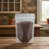 Radish Seed Whole (Raphanus Sativus) | The herb/berry/powder/fruit/root/bark/seeds that is in the black bowl, i would like it to shown in a plastic stand up resalable pouch that is clear.