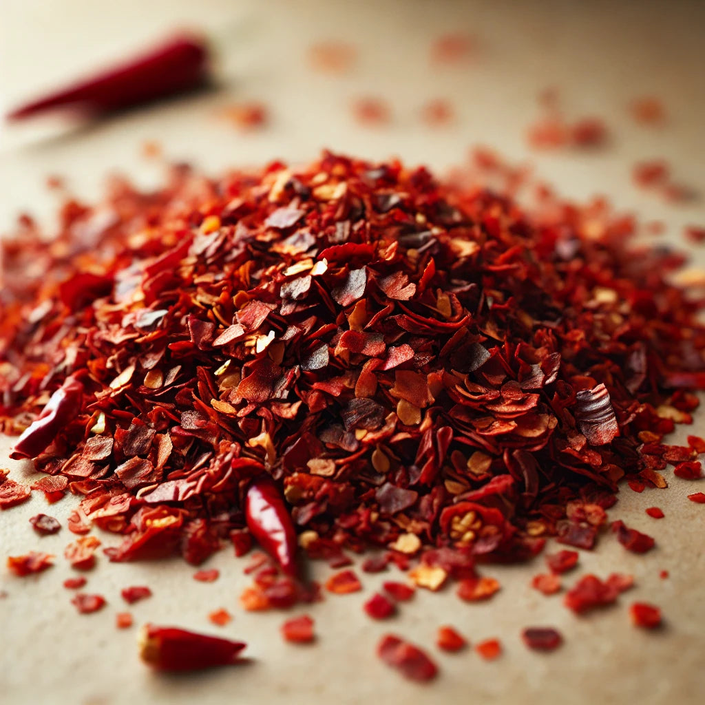 Red Chili Pepper Flakes (35,000 HU) (Capsicum Annuum)