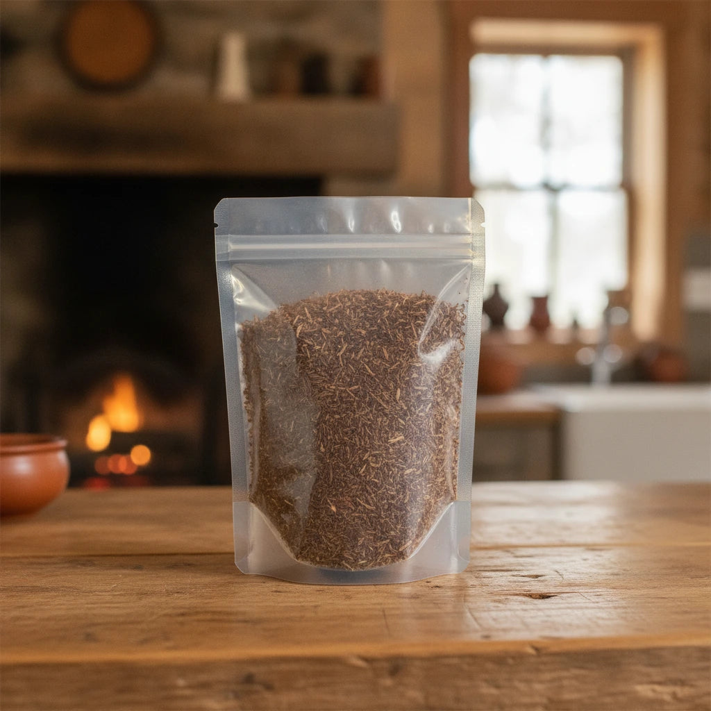 Red Clover Herb Cut (Trifolium Pratense) | The herb/berry/powder/fruit/root/bark that is in the black bowl, i would like it to shown in a plastic stand up resalable pouch that is clear.