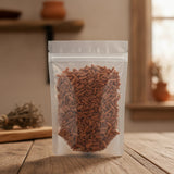 Red Sandalwood Cut (Pterocarpus Santalinus) | The herb/berry/powder/fruit/root/bark that is in the black bowl, i would like it to shown in a plastic stand up resalable pouch that is clear.