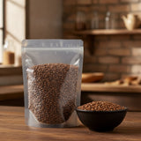 Roasted Barley Tea Whole (Hordeum Vulgare) | The herb/powder/tea that is in the black bowl, i would like it to shown in a plastic stand up resalable bag that is clear.