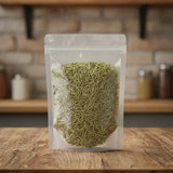 Rosemary Leaf Whole (Rosmarinus Officinales) | The herb/berry/powder/fruit/root/bark that is in the black bowl, i would like it to shown in a plastic stand up resalable pouch that is clear.