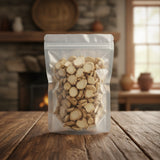 Sand Ginger Rhizome Pieces (Kaempferia Galanga) | The herb/berry/powder/fruit/root/bark that is in the black bowl, i would like it to shown in a plastic stand up resalable pouch that is clear.