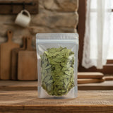 Senna Leaf Whole (Senna Alexandrina) | The herb/berry/powder/fruit/root/bark that is in the black bowl, i would like it to shown in a plastic stand up resalable pouch that is clear.