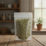 Seriphidium Scoparium Herb Cut (Artemisia Scoparia) | The herb/berry/powder/fruit/root/bark that is in the black bowl, i would like it to shown in a plastic stand up resalable pouch that is clear.