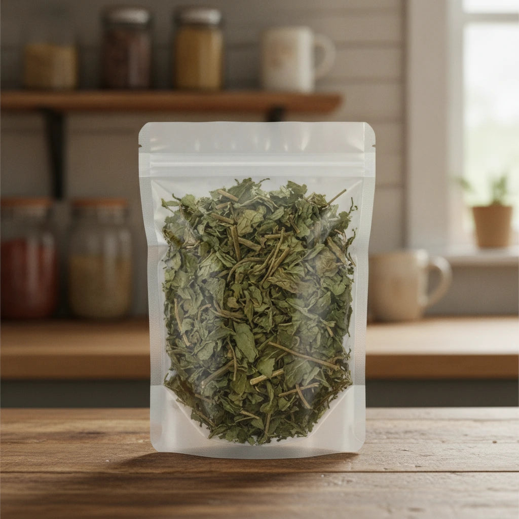 Siberian Cocklebur Herb Whole (Xanthium Sibiricum) | The herb/berry/powder/fruit/root/bark that is in the black bowl, i would like it to shown in a plastic stand up resalable pouch that is clear.