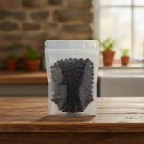 Sloe Berries Whole (Prunus Spinosa) | The herb/berry/powder/fruit that is in the black bowl, i would like it to shown in a plastic stand up resalable bag that is clear.