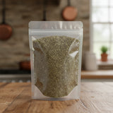 Strawberry Leaf Cut (Fragaria Vesca) | The herb/berry/powder/fruit/root/bark that is in the black bowl, i would like it to shown in a plastic stand up resalable pouch that is clear.