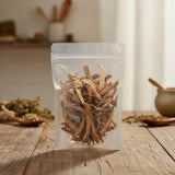 Teasel Root Pieces (Radix Dipsacus Asper) | The herb/berry/powder/fruit/root/bark that is in the black bowl, i would like it to shown in a plastic stand up resalable pouch that is clear.