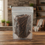Tepezcohuite Bark Pieces (Mimosa Tenuiflora) | The herb/berry/powder/fruit/root/bark that is in the black bowl, i would like it to shown in a plastic stand up resalable pouch that is clear.
