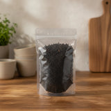 Vanilla Black Tea (Camellia Sinensis) | The herb/powder/tea that is in the black bowl, i would like it to shown in a plastic stand up resalable bag that is clear.
