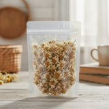 White Chrysanthemum Flowers Whole (Chrysanthemum Morifolium) | The herb/berry/powder/fruit/root/bark that is in the black bowl, i would like it to shown in a plastic stand up resalable pouch that is clear.