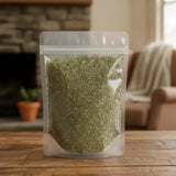 Wild Bergamot Herb Cut (Monarda Fistulosa) | The herb/berry/powder/fruit/root/bark that is in the black bowl, i would like it to shown in a plastic stand up resalable pouch that is clear.
