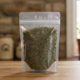 Witch Hazel Leaf Cut (Hamamelis Virginiana) | The herb/berry/powder/fruit/root/bark that is in the black bowl, i would like it to shown in a plastic stand up resalable pouch that is clear.