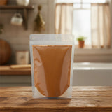 Yellow Dock Root Powder (Rumex Crispus) | The herb/berry/powder/fruit/root/bark that is in the black bowl, i would like it to shown in a plastic stand up resalable pouch that is clear.