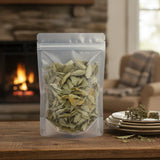 Yerba Santa Leaf Whole (Eriodictyon Californicum) | The herb/berry/powder/fruit/root/bark that is in the black bowl, i would like it to shown in a plastic stand up resalable pouch that is clear.