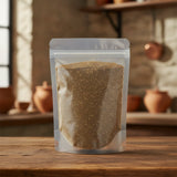 Za'atar Spice Blend | The herb/berry/powder/fruit/root/bark that is in the black bowl, i would like it to shown in a plastic stand up resalable pouch that is clear.